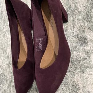Christian Siriano Purple Block heel pump